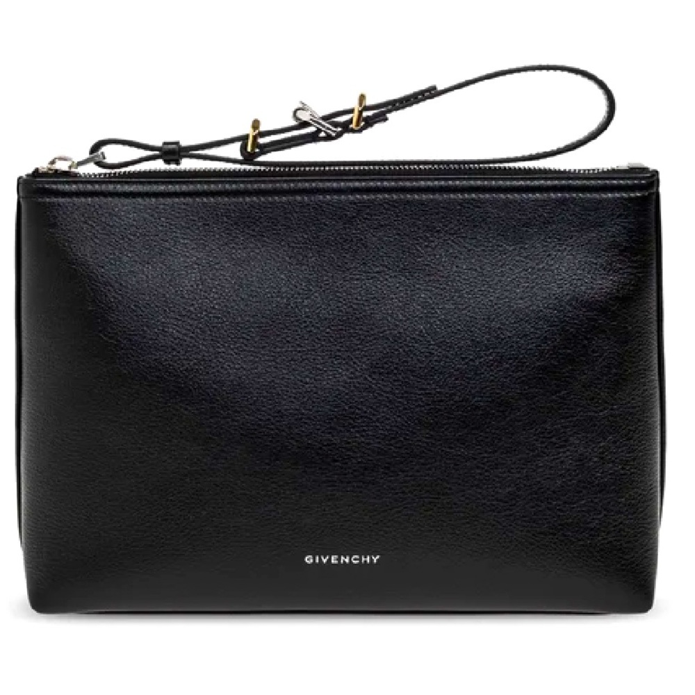 New GIVENCHY Voyou Leather Pouch - Black - Picture 6 of 11